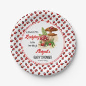 Eine Niedliche kleine Ladybug ist auf dem Weg zur  Pappteller (Vorderseite)