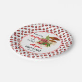 Eine Niedliche kleine Ladybug ist auf dem Weg zur  Pappteller (Schrägansicht)