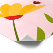 Eine Niedliche kleine Ladybug ist auf dem Weg zur  Poster (Ecke)