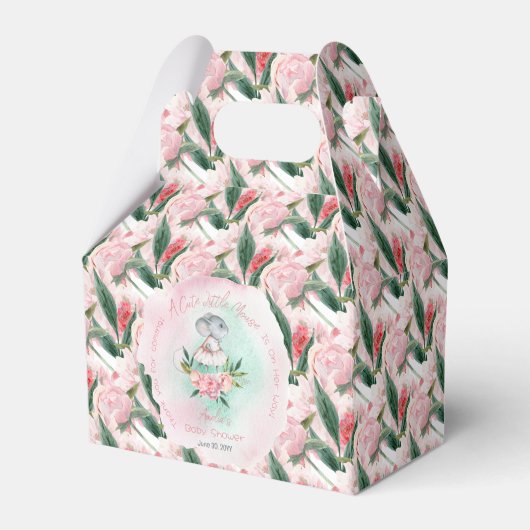 Eine Niedliche kleine Maus ist auf dem Weg zur Mäd Geschenkschachtel (Vorderseite)