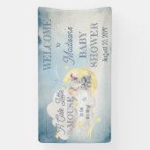 Eine Niedliche kleine Maus ist unterwegs Kinderdus Banner (Vertikal)