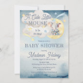 Eine Niedliche kleine Maus ist unterwegs Kinderdus Einladung (Vorderseite)