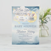 Eine Niedliche kleine Maus ist unterwegs Kinderdus Einladung (Stehend Vorderseite)