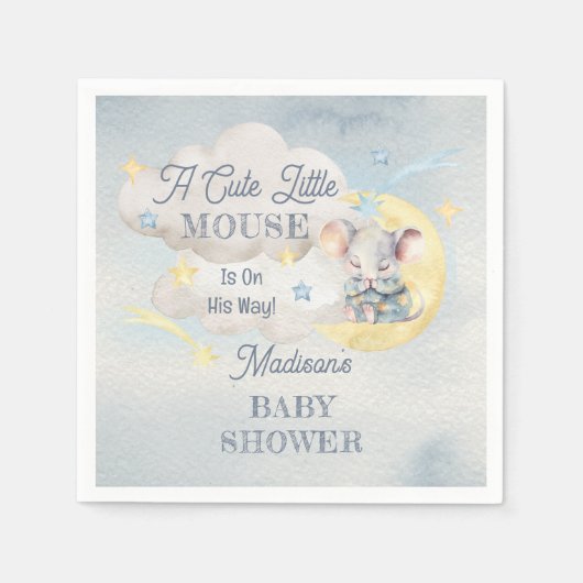 Eine Niedliche kleine Maus ist unterwegs Kinderdus Serviette (Vorderseite)