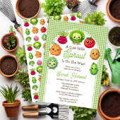 Eine Niedliche kleine Prout ist auf dem Weg zur Ba Einladung