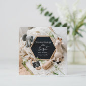 Eine niedliche neutrale Schwangerschaftsankündigun Einladung (Stehend Vorderseite)