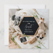 Eine niedliche neutrale Schwangerschaftsankündigun Einladung (Vorderseite)