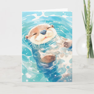 Eine niedliche Otter-Wasserwelt Karte