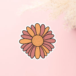 eine niedliche pastellfarbene Blume Aufkleber