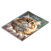 Eine Niedliche Personalisierte Fluffy Tabby Cat Notizblock (Linke Seite)