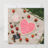 Eine niedliche Picknick-Digital-Schwangerschaftsan Einladung (Vorderseite)