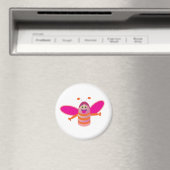 Eine niedliche rosa Biene Magnet (In Situ (Geschirrspüler))