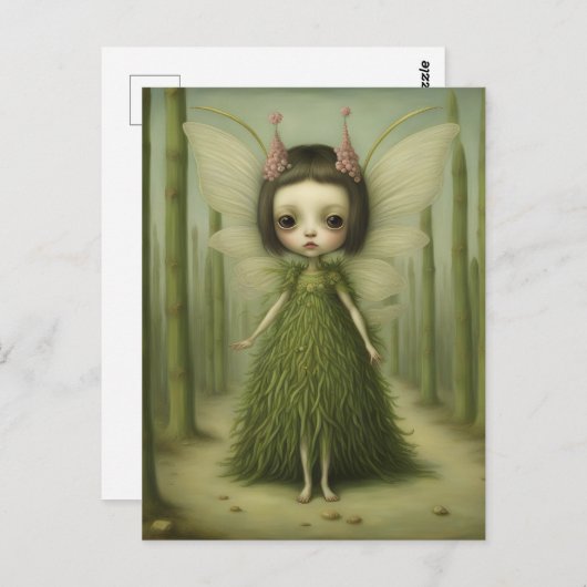 Eine niedliche Spargelfieber-Fantasie Postkarte (Vorne/Hinten)