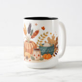 Eine niedliche Tasse mit Herbstdruck (VorderseiteRechts)