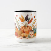 Eine niedliche Tasse mit Herbstdruck (Mittel)