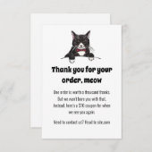Eine Niedliche Tuxedo Cat Vielen Dank You Card für Dankeskarte (Vorne/Hinten)