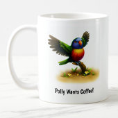 Eine Niedliche, , Verzierte Lorikeet-Kaffee-Tasse Kaffeetasse