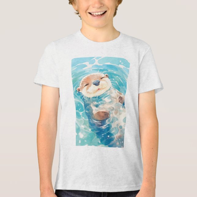 Eine Niedliche Wasserwelt Tri-Blend Shirt (Vorderseite)