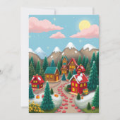 Eine Niedliche Weihnachtsstadt Feiertagskarte (Vorderseite)
