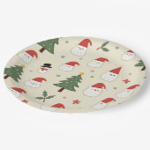 eine niedliche X-mas-Party-Platte Pappteller (Schrägansicht)