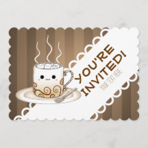 Eine niedliches Animeart kawaii warme Schale Kakao