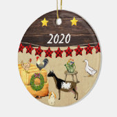 Eine nigerianische Zwergziege Keramik Ornament (Links)