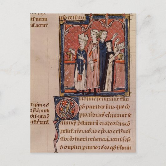 Eine Nonne, die ihre Gelübde und Masse nimmt Postkarte (Vorderseite)