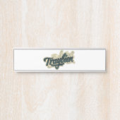 Eine nostalgische Reise in die Zukunft Türschild (Vorderseite )