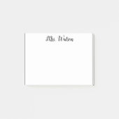 eine Note aus dem Namen des Lehrers einfache minim Post-it Klebezettel (Vorderseite)