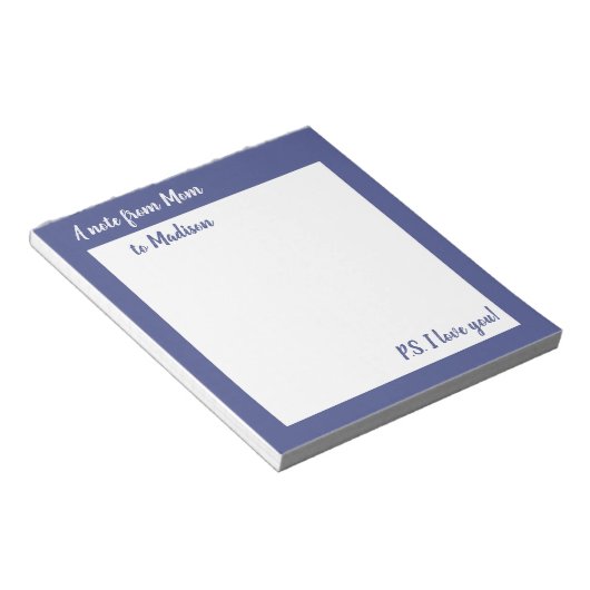 Eine Note aus der Mama für Tochter- oder son-Notiz Notizblock (angewinkelt)