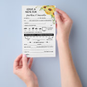 Eine Note für die neuerdings Sunflowers Game Card  Flyer (Handgriff)