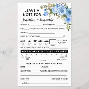 Eine Note für die zweisprachige Hochzeitkarte für Flyer