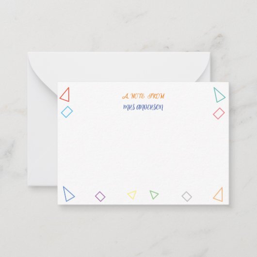 Eine Note von Lehrergeschenk Mitteilungskarte (Vorderseite)
