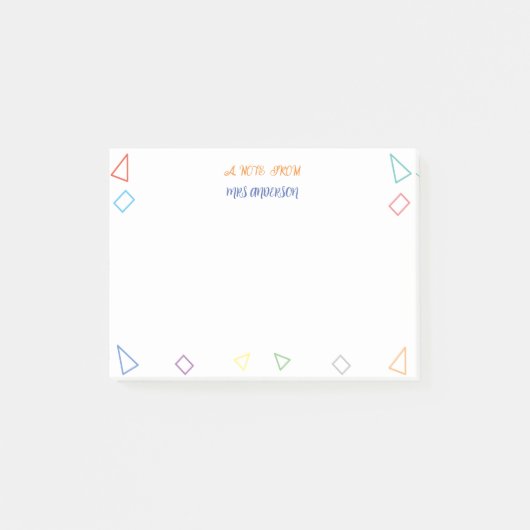 Eine Note von Lehrergeschenk Post-it Klebezettel (Vorderseite)