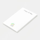 eine Note von Lehrername einfache minimale Regenbo Post-it Klebezettel (angewinkelt)