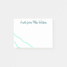 eine Notiz von dem Namen des Lehrers einfache mini