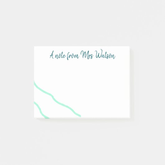 eine Notiz von dem Namen des Lehrers einfache mini (Vorderseite)