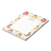 Eine Notiz von Lehrer Apple Pattern Notepad Notizblock (Rotiert)