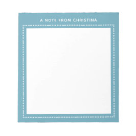 Eine Notiz von Personalisiert Stationery Modern No Notizblock