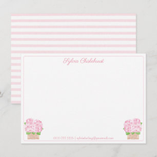 Eine Notiz von Pretty Pink Hydrangeas Baby Shower Dankeskarte