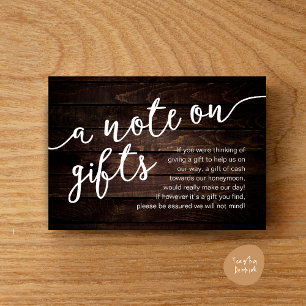 Eine Notiz zu Geschenken, Hochzeitsgeschenkgeld Wu Begleitkarte