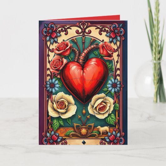 Eine Notizkarte für das große Herz (Vorderseite)