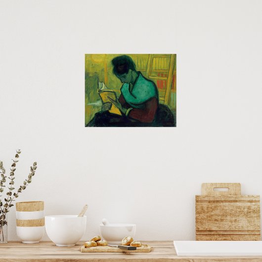 Eine Novel Reader Vincent Van Gogh Gemälde Poster (Küche)
