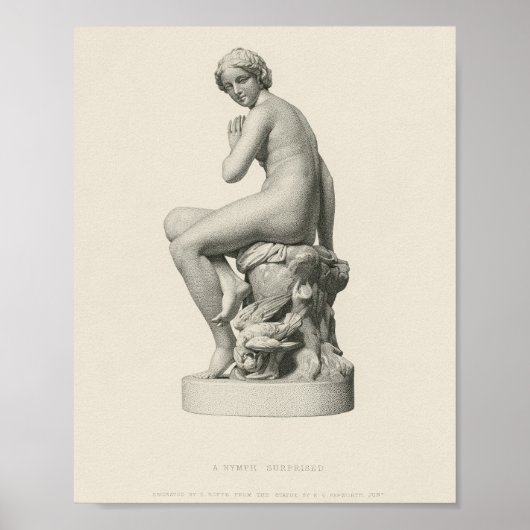 Eine Nymphe überrascht (1886) von Edgar George Pap Poster (Vorne)