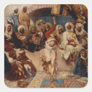 Eine obligatorische Zuhörerschaft, 1883 (Öl auf Quadratischer Aufkleber