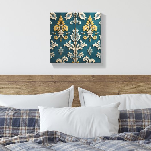 Eine Ode an Damast-Charm Leinwanddruck (Insitu (Schlafzimmer))