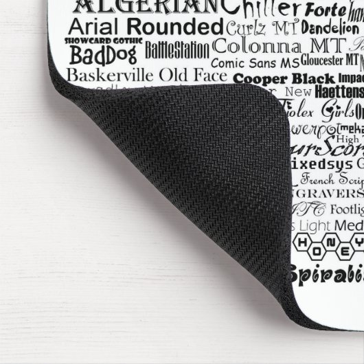 Eine Ode zu vielem Schriftart Mousepad (Ecke)