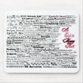 Eine Ode zu vielem Schriftart Mousepad (Vorne)
