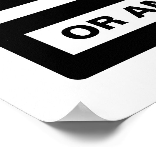 Eine oder andere Straße Sign Poster (Ecke)