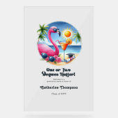 Eine oder zwei Grad Hotter Beach Graduation Party Acrylschild (Vorderseite)